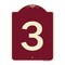 Signmission Designer Series Sign W/ Number 3, Burgundy Heavy-Gauge Aluminum Sign, 24" x 18", BU-1824-22896 A-DES-BU-1824-22896 - alternate 1